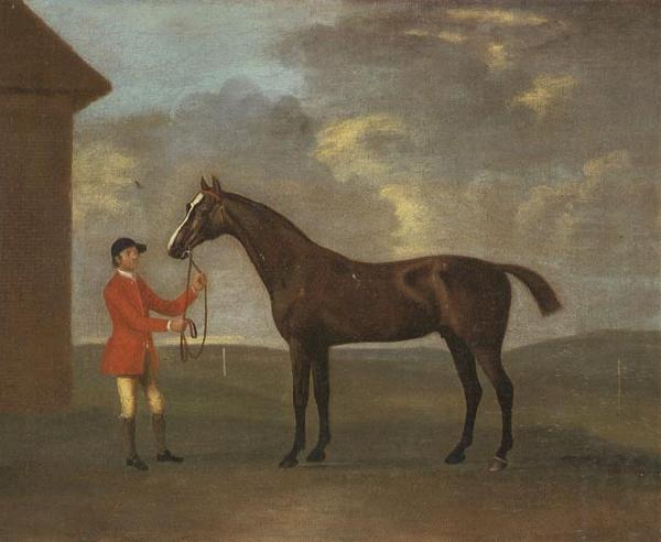 Francis Sartorius The Racehorse 'Horizon' Held by a Groom by a Building Germany oil painting art